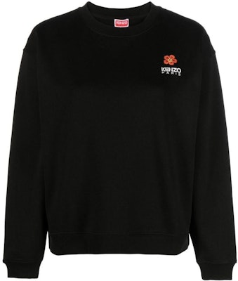 (Women) KENZO SS23 Boke Flower Logo Embroidered Crewneck Sweatshirt Black FD52SW0404MF-99J Buy (Women) KENZO SS23 Boke Flower Logo Embroidered Crewneck Sweatshirt Black FD52SW0404MF-99J