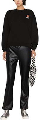 (Women) KENZO SS23 Boke Flower Logo Embroidered Crewneck Sweatshirt Black FD52SW0404MF-99J Shop (Women) KENZO SS23 Boke Flower Logo Embroidered Crewneck Sweatshirt Black FD52SW0404MF-99J