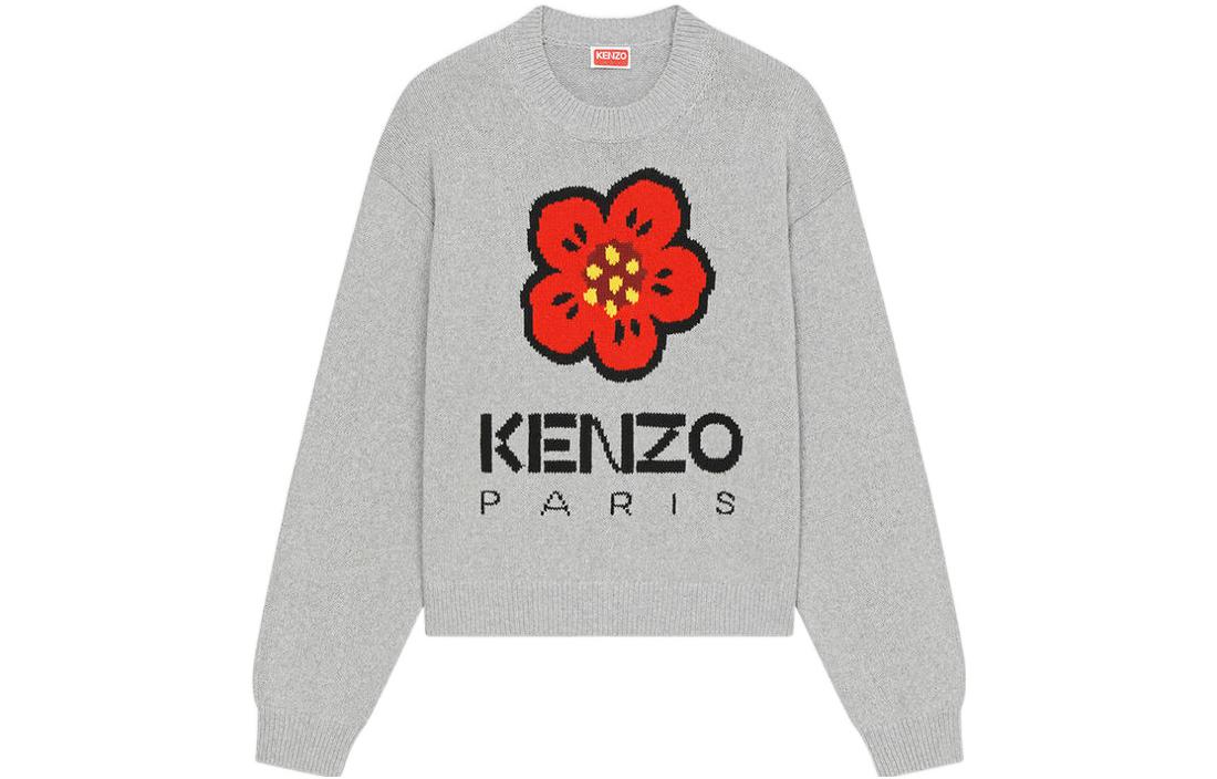 (Women) KENZO SS23 Boke Flower Logo Knit Sweater  Pearl Grey. FD52PU3803LD-94 圖 4