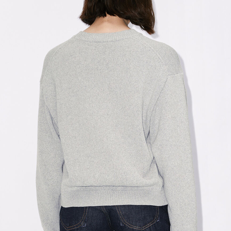 (Women) KENZO SS23 Boke Flower Logo Knit Sweater  Pearl Grey. FD52PU3803LD-94 圖 7