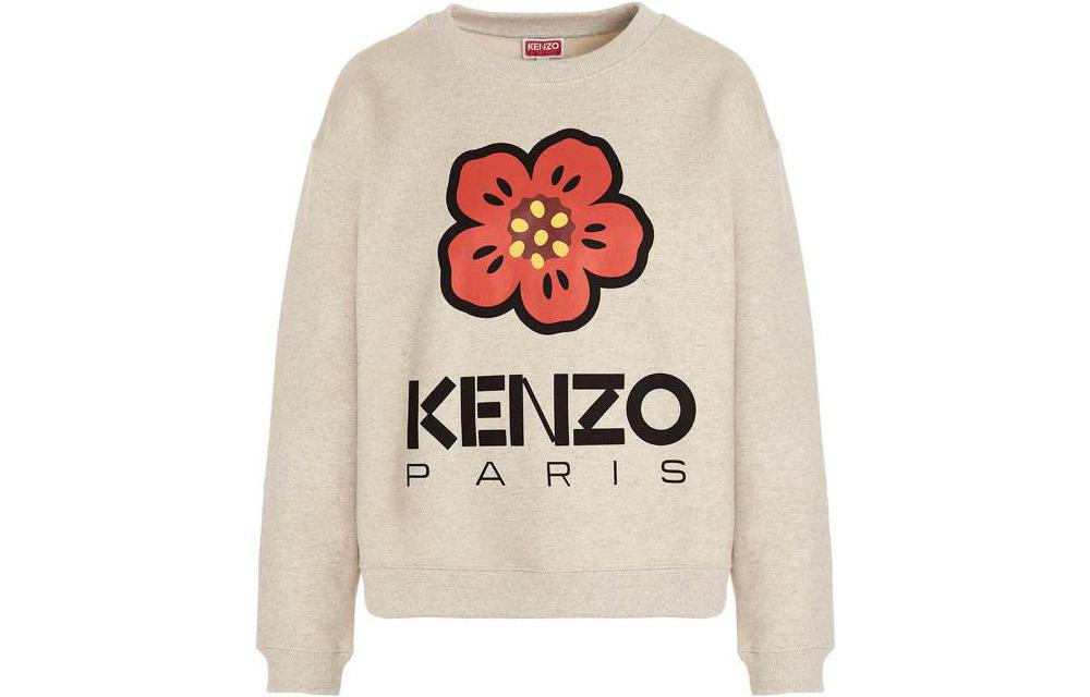 Order (Women) KENZO SS23 Boke Flower Logo Print Crewneck Long Sleeve Sweatshirt Women Off-White FD52SW0364ME93