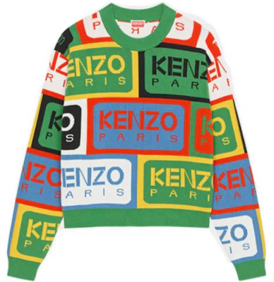 (Women) KENZO SS23 Colorblock Logo Print Knit Sweater Women Multicolor FD52PU3673CD-MU Order (Women) KENZO SS23 Colorblock Logo Print Knit Sweater Women Multicolor FD52PU3673CD-MU