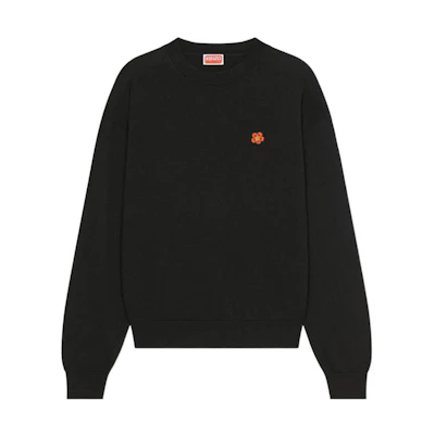 (Women) KENZO SS23 Floral Logo Wool Crewneck Long Sleeve Sweater . FD52PU3813LB-99J