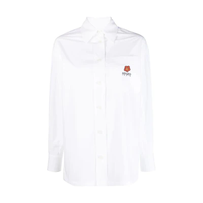 (Women) KENZO SS23 Floral Print Casual Shirt Women’s White FD52CH0919LH-01