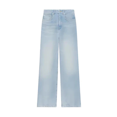 (Women) KENZO SS23 Mid-Waist Straight Leg Jeans Blue FD62DP2226B8-DS