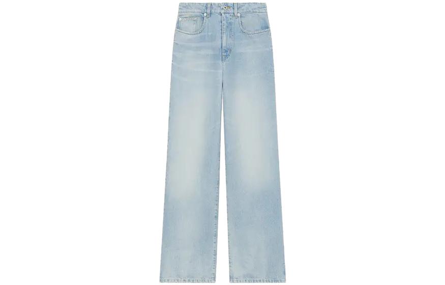 Order (Women) KENZO SS23 Mid-Waist Straight Leg Jeans  Blue FD62DP2226B8-DS