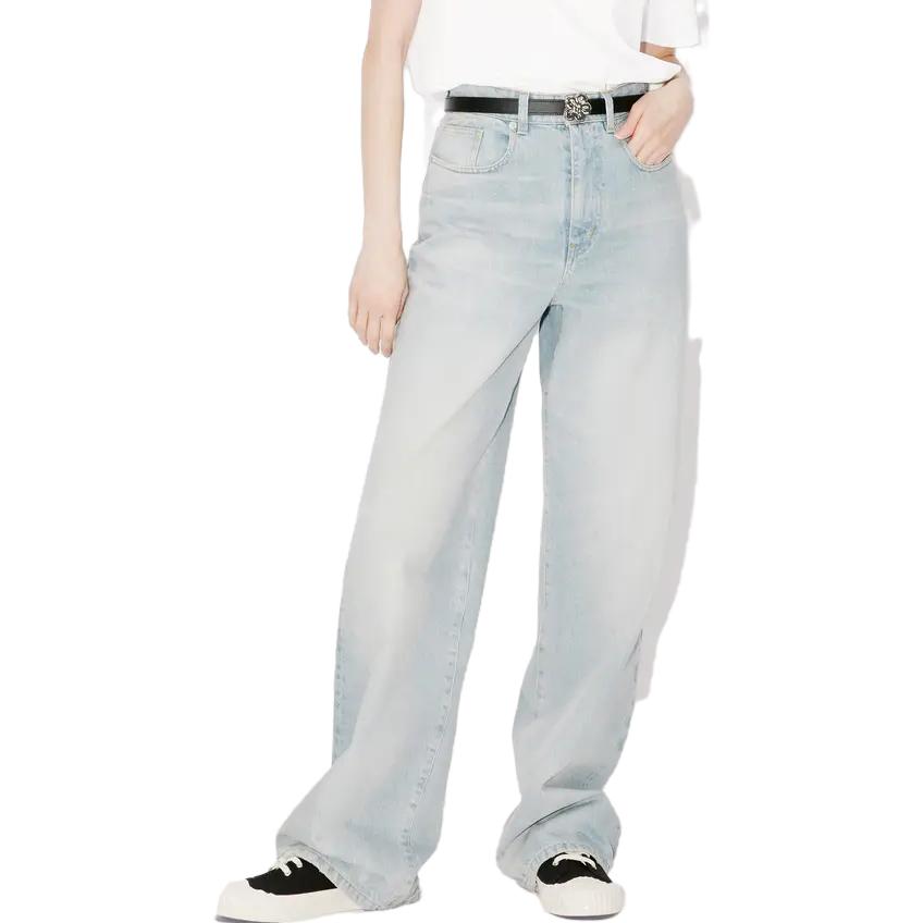 Purchase (Women) KENZO SS23 Mid-Waist Straight Leg Jeans  Blue FD62DP2226B8-DS