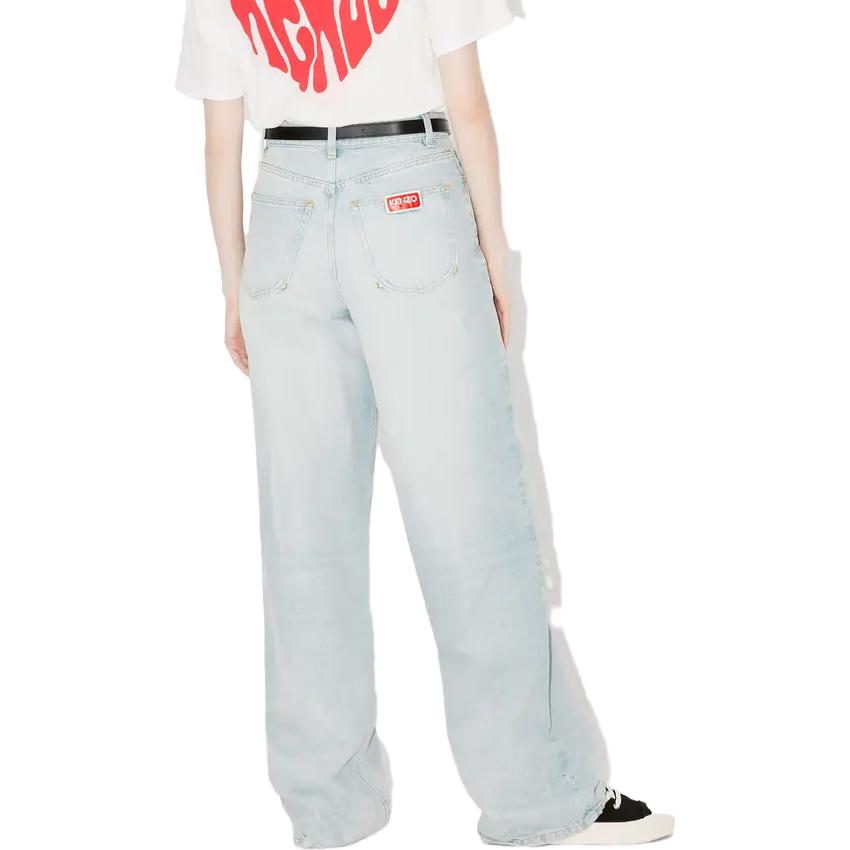 Details for (Women) KENZO SS23 Mid-Waist Straight Leg Jeans  Blue FD62DP2226B8-DS
