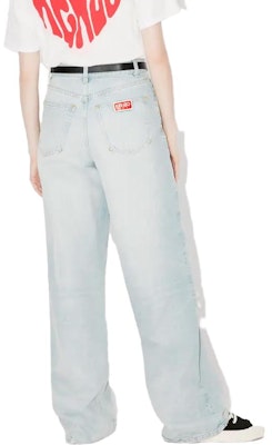 (Women) KENZO SS23 Mid-Waist Straight Leg Jeans Blue FD62DP2226B8-DS Details for (Women) KENZO SS23 Mid-Waist Straight Leg Jeans Blue FD62DP2226B8-DS
