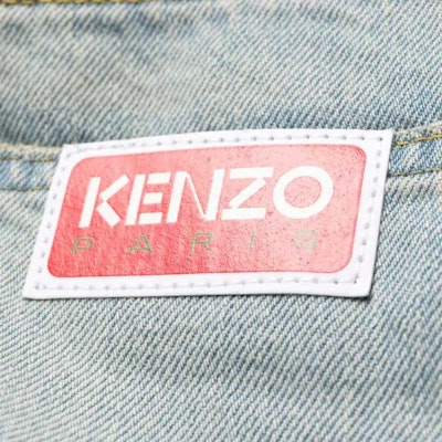 (Women) KENZO SS23 Mid-Waist Straight Leg Jeans Blue FD62DP2226B8-DS Cheap (Women) KENZO SS23 Mid-Waist Straight Leg Jeans Blue FD62DP2226B8-DS