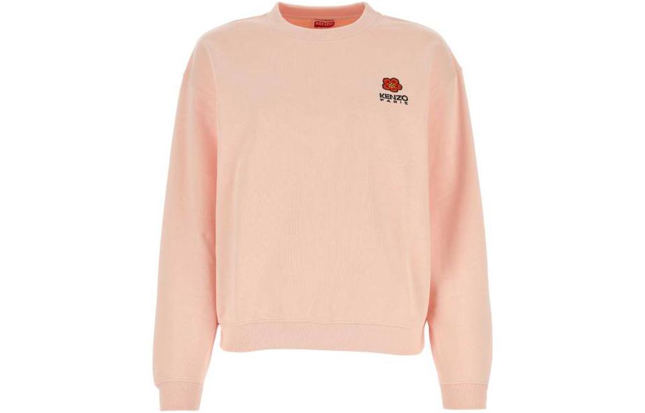 (Women) KENZO SS23 Pink Floral Embroidered Long Sleeve Sweatshirt Women. FD52SW0404MF-34
