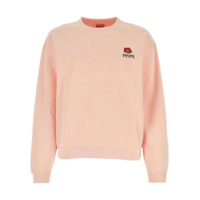 (Women) KENZO SS23 Pink Floral Embroidered Long Sleeve Sweatshirt Women. FD52SW0404MF-34