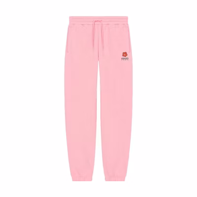 (Women) KENZO SS23 Pink Straight-Leg Sweatpants with Logo Print for Women. FD52PA7114MF-30