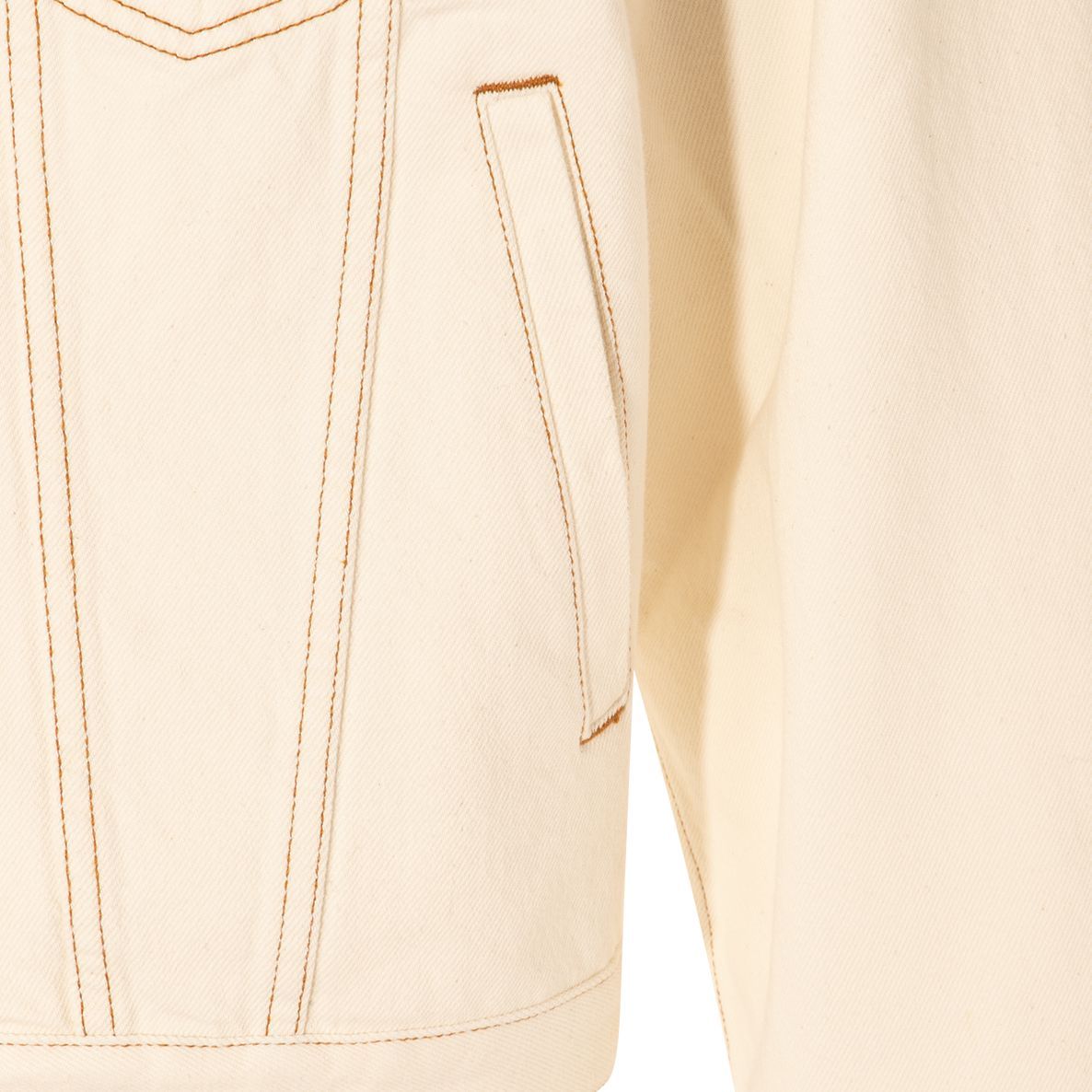 Shop (Women) KENZO SS24  Beige Monochrome Letter Button-Up Long Sleeve Jacket FE55DV3026W4-WT