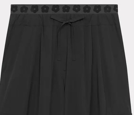 (Women) KENZO SS24 Black Elastic Straight Leg Pants with Sakura Pattern. FE52PA0879FI-99 Cheap (Women) KENZO SS24 Black Elastic Straight Leg Pants with Sakura Pattern. FE52PA0879FI-99