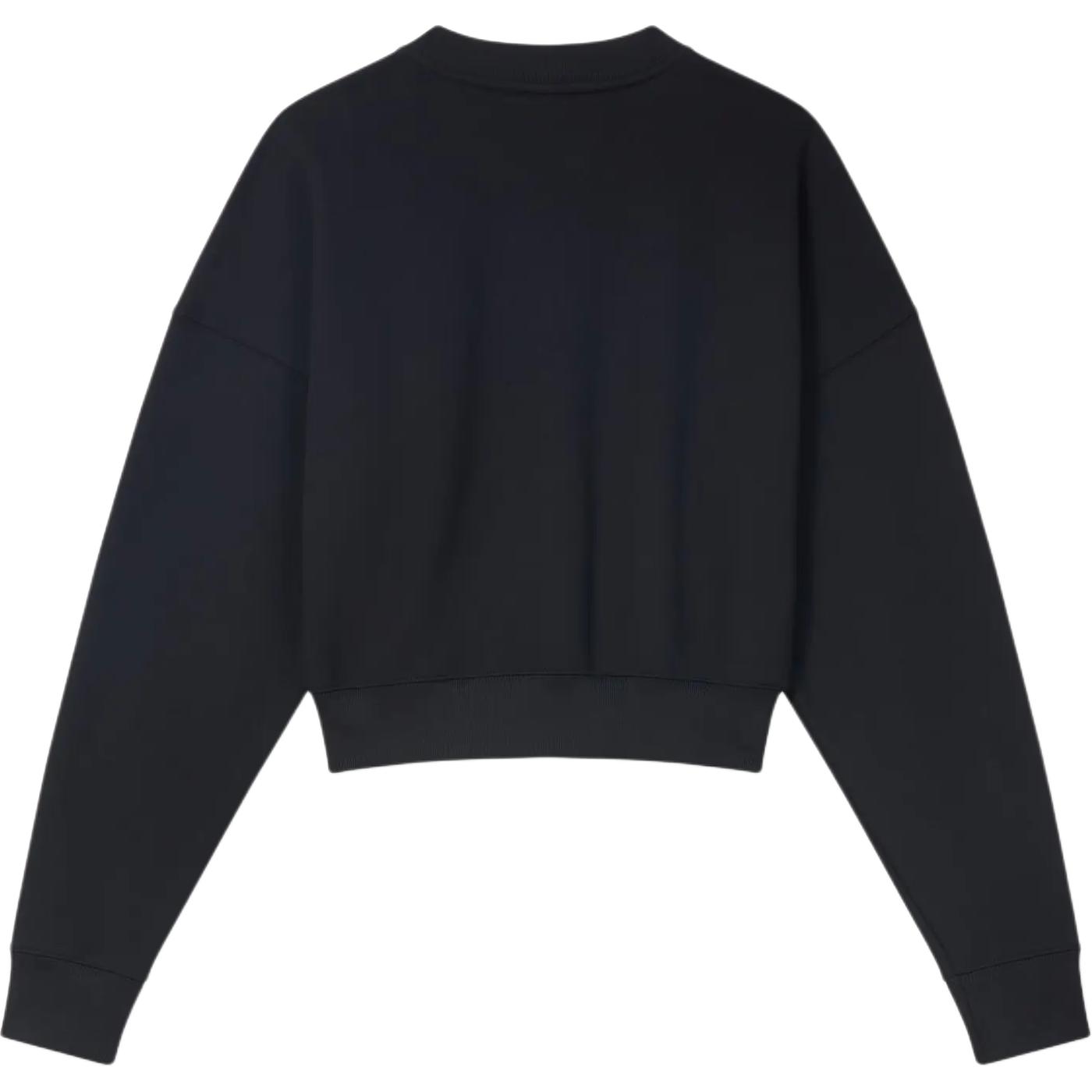 Lookbook (Women) KENZO SS24  Black Floral Embroidered Cropped Crewneck Sweatshirt FE62SW1664MI-99J