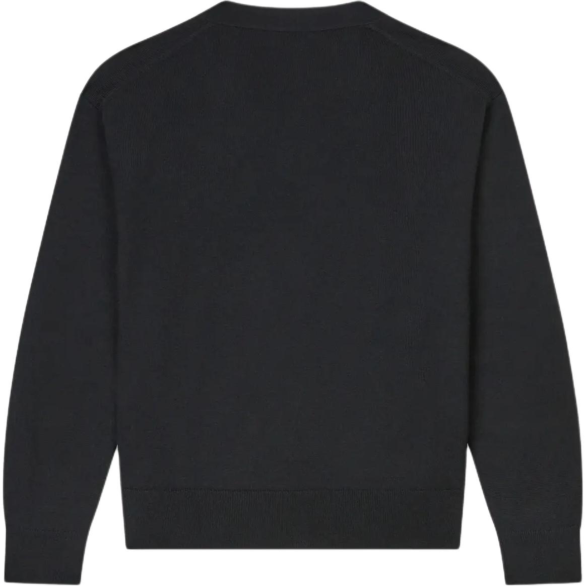 Lookbook (W) KENZO 2024春夏 黑色花卉刺绣V领开衫毛衣。 FE62CA4753LB-99J