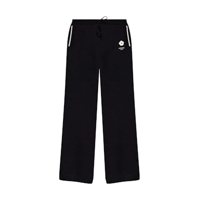 (Women) KENZO SS24 Black Knit Joggers with Logo Print. FE62PA4523LF-99J
