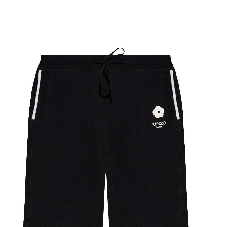 Sizing (Women) KENZO SS24  Black Knit Joggers with Logo Print. FE62PA4523LF-99J