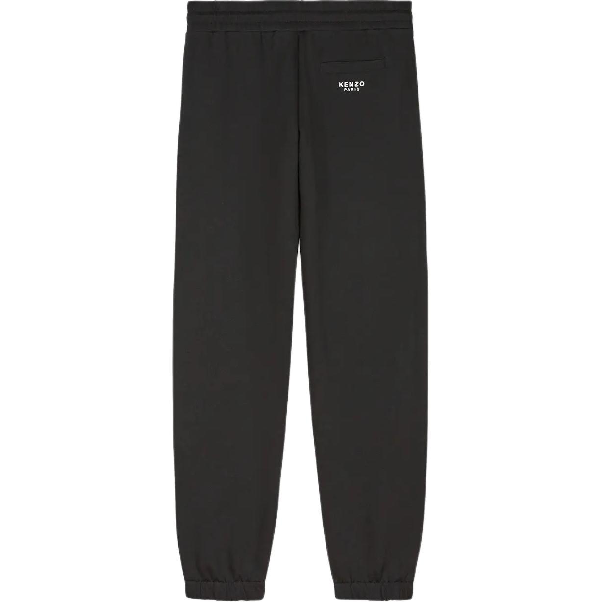 Lookbook (W) KENZO SS24 Seluar Hitam Knit dengan Sulaman Logo Bunga. FE62PA7344MF-99J