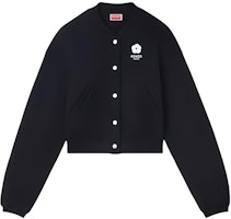 (Women) KENZO SS24 Black Loose Fit Letter Print Long Sleeve Jacket. FE62BL1894MB-99J (Women) KENZO SS24 Black Loose Fit Letter Print Long Sleeve Jacket. FE62BL1894MB-99J
