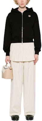 (Women) KENZO SS24 Black Tiger Embroidered Hoodie Sweatshirt FE52SW1474MF-99J Lookbook (Women) KENZO SS24 Black Tiger Embroidered Hoodie Sweatshirt FE52SW1474MF-99J