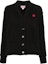 Order (Women) KENZO SS24 Black V-Neck Button-Up Loose Knit Cardigan with Logo Design FE62SW1644MT-99J
