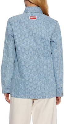 (W) KENZO SS24 Jaket Denim Biru dengan Cetakan Logo dan Rekaan Colorblock. FE52DV2436K4-DT Shop (W) KENZO SS24 Jaket Denim Biru dengan Cetakan Logo dan Rekaan Colorblock. FE52DV2436K4-DT