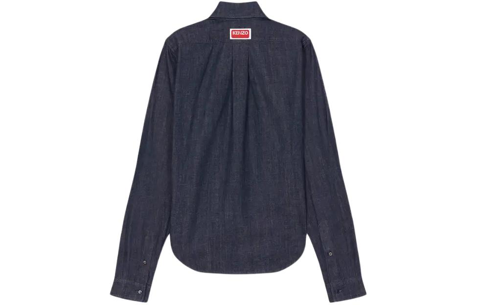 Lookbook (Women) KENZO SS24  Denim Rose Print Long Sleeve Shirt Washed Blue FE52DC2426E7-DM