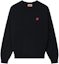 Order (W) KENZO SS24 Sweater Hitam Bordir Bunga Crewneck FE62PU4893LB-99J