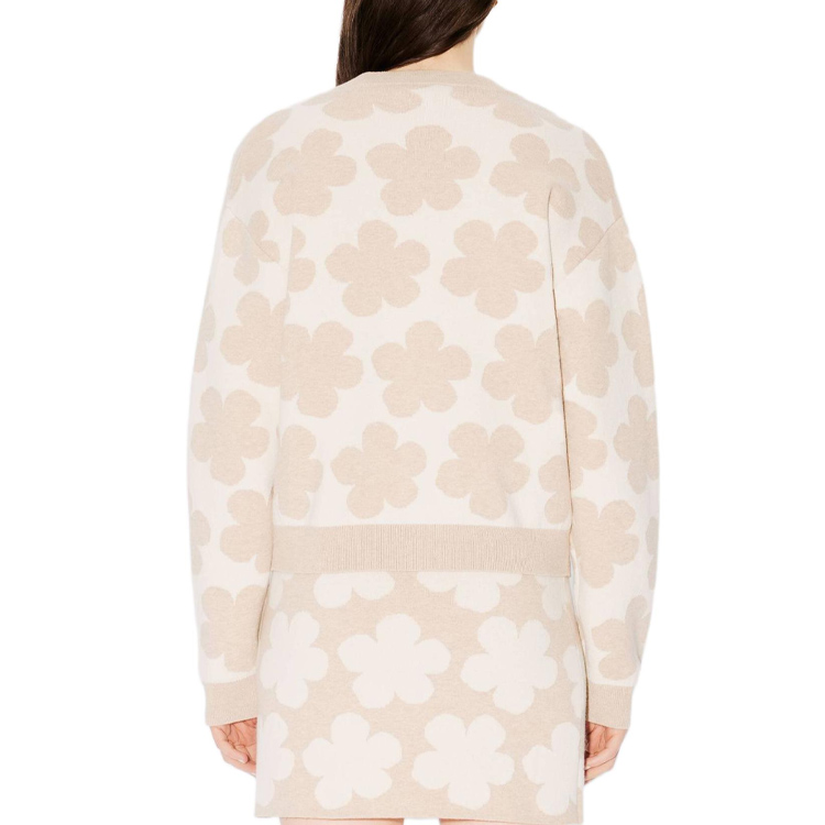 Details for (W) 겐조 SS24 플로럴 자수 니트 가디건 그레이 화이트 긴팔 FE62CA4733CN-02