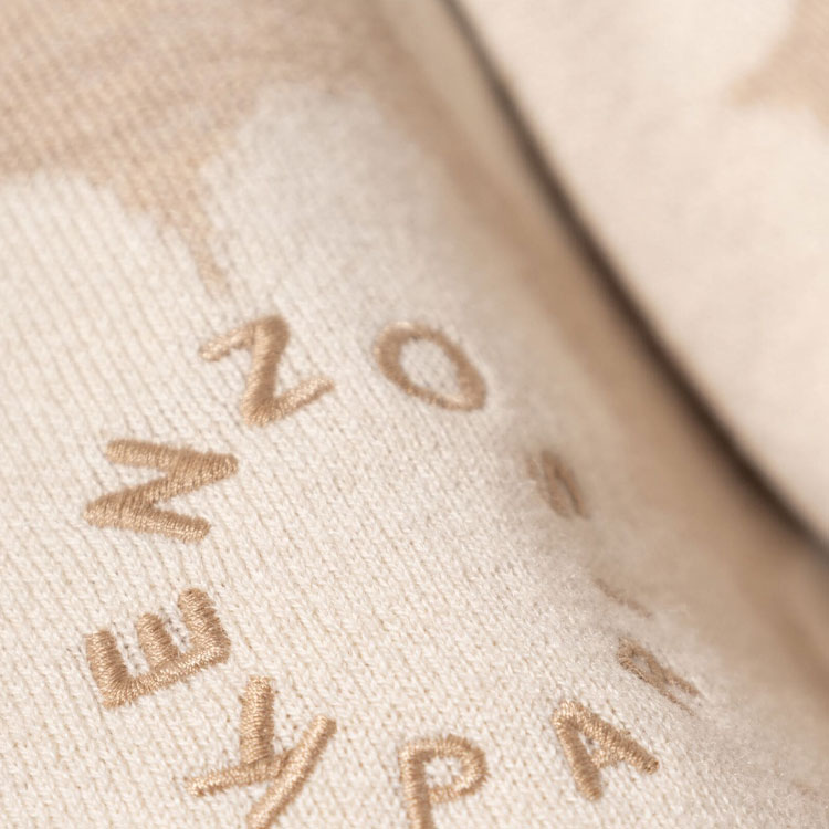 Details for (Women) KENZO SS24  Floral Embroidered Knit Long-Sleeve Sweater in Beige. FE62PU4873CN-11