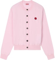 (Women) KENZO SS24 Floral Embroidered Pink Knit Cardigan Sweater FE62CA4763LB-34 (Women) KENZO SS24 Floral Embroidered Pink Knit Cardigan Sweater FE62CA4763LB-34