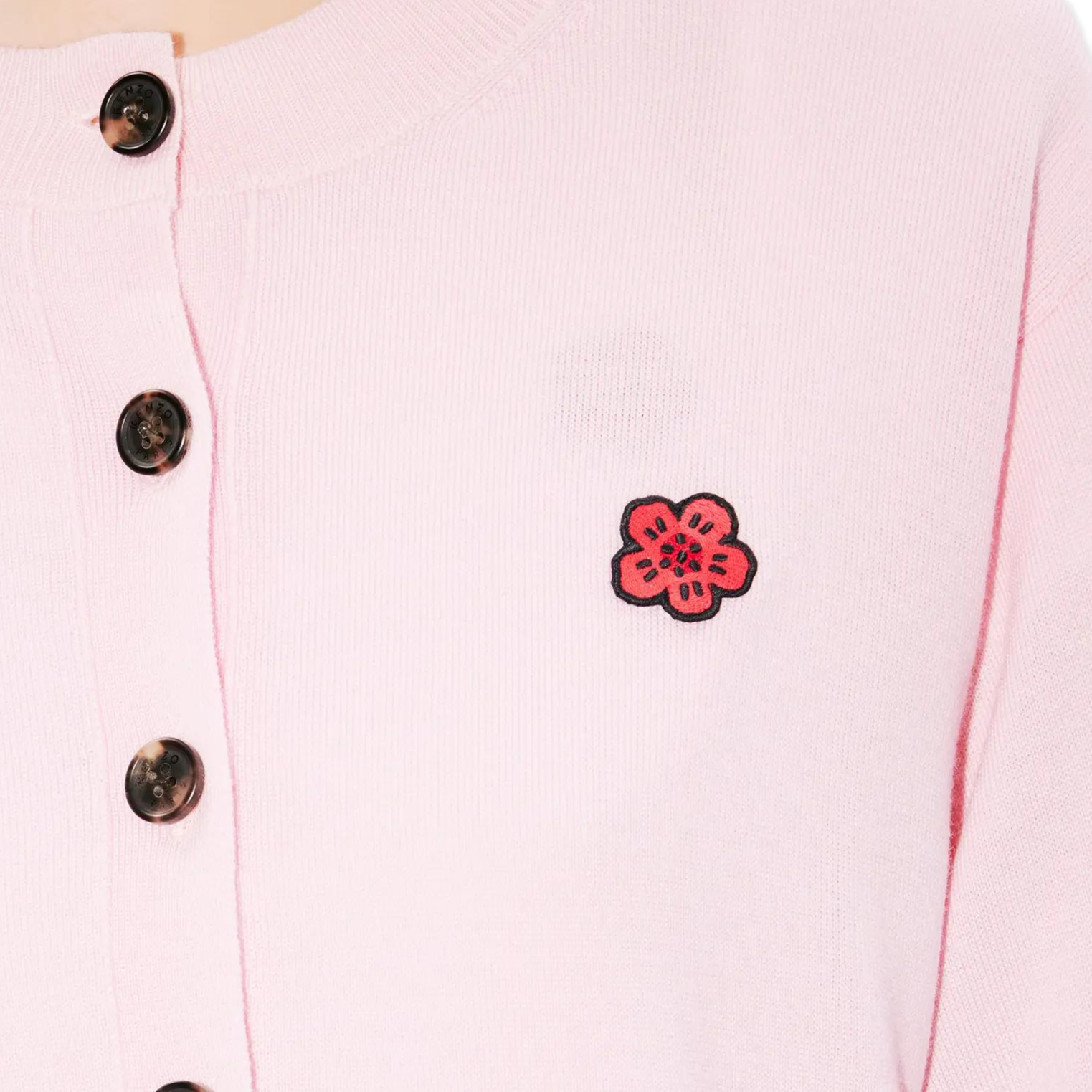 Purchase (W) KENZO SS24 花卉刺绣粉色针织开衫毛衣 FE62CA4763LB-34