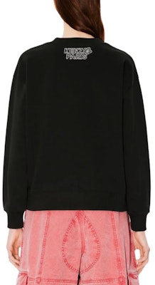 (Women) KENZO SS24 Floral Letter Crewneck Pullover Sweatshirt Black FE62SW1654MF-99J Details for (Women) KENZO SS24 Floral Letter Crewneck Pullover Sweatshirt Black FE62SW1654MF-99J