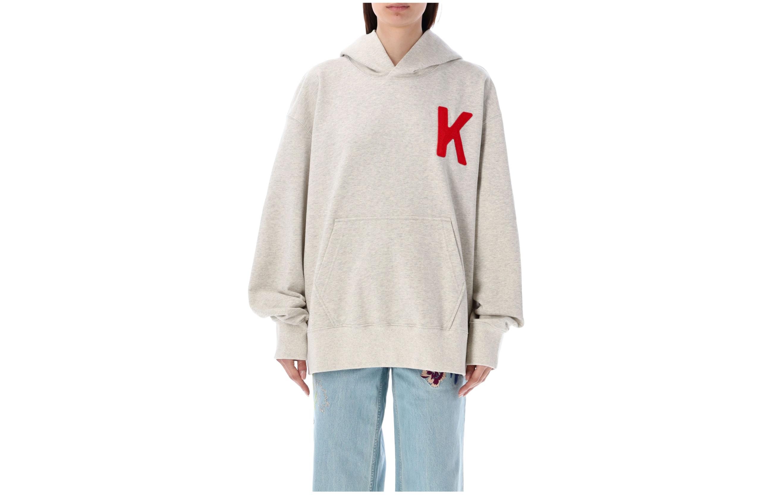 Order (Women) KENZO SS24  Grey Tiger Print Logo Long-Sleeve Crewneck Sweatshirt FE58SW0114MFK-93