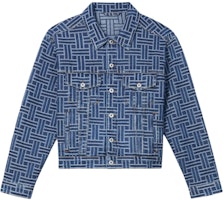 (Women) KENZO SS24 Logo Denim Jacket in Mid Stone Blue. FE62DV2486J3-DS (Women) KENZO SS24 Logo Denim Jacket in Mid Stone Blue. FE62DV2486J3-DS