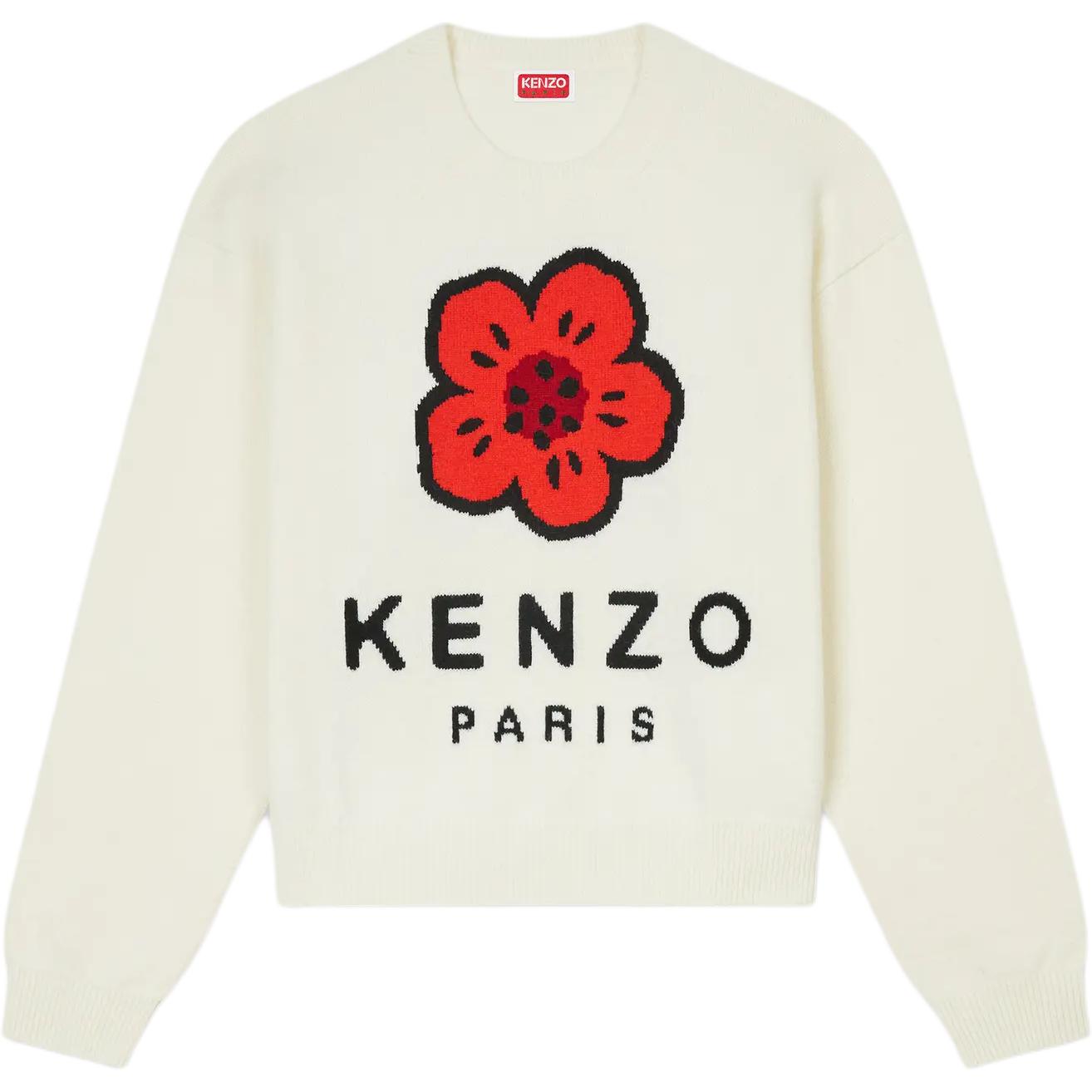 (Women) KENZO SS24  Logo Floral Crewneck Sweater Gray White. FE62PU4903LD-02 圖 2