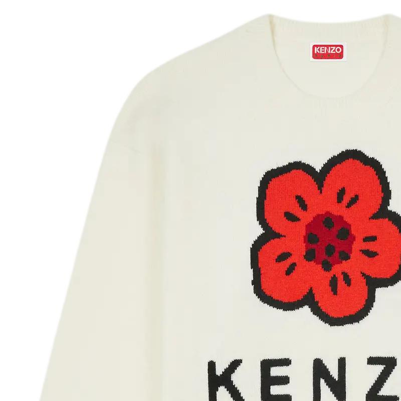 (Women) KENZO SS24  Logo Floral Crewneck Sweater Gray White. FE62PU4903LD-02 圖 4