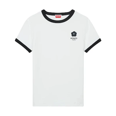 (Women) KENZO SS24 Logo Print Crewneck Short Sleeve T-Shirt White FE62TS1294SR-01