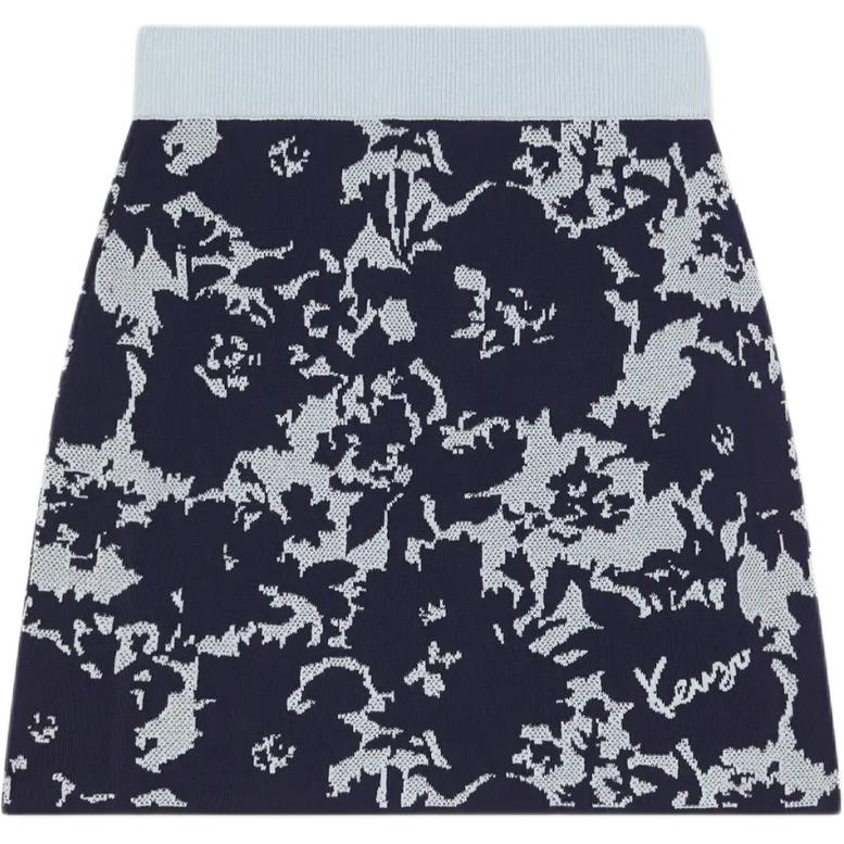 Order (W) KENZO SS24 Falda Mini Azul Medianoche Floral Camuflaje. FE52JU4513CG-77
