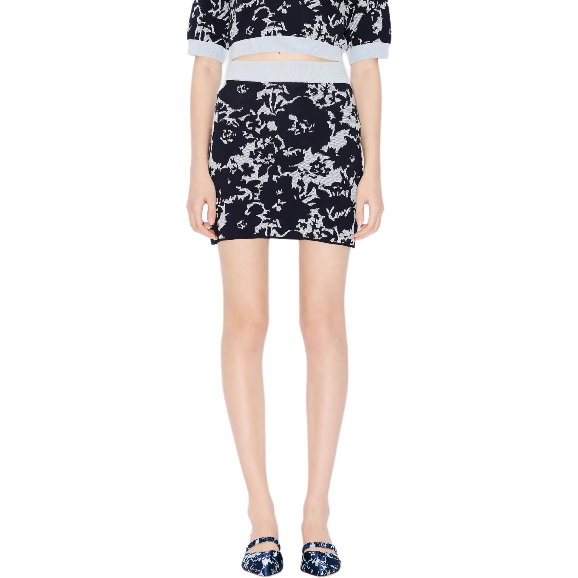 Purchase (W) KENZO SS24 Falda Mini Azul Medianoche Floral Camuflaje. FE52JU4513CG-77