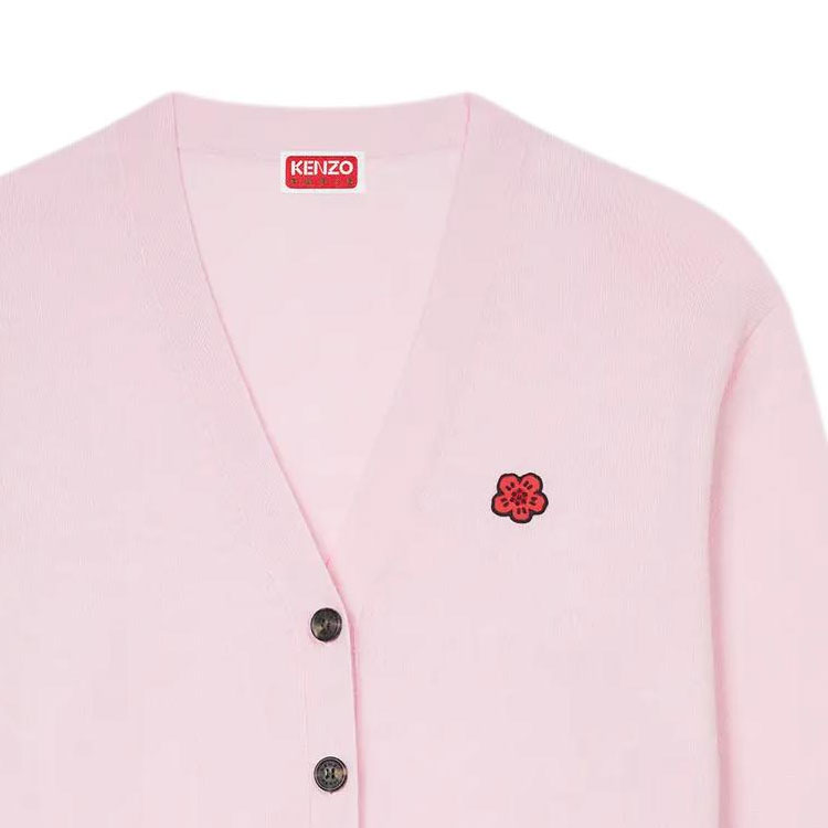 Shop (W) KENZO SS24 粉色花卉刺繡鈕扣針織開襟衫 FE62CA4753LB-34