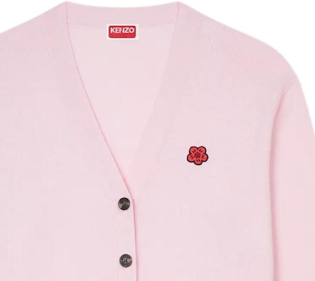 (W) KENZO SS24 粉色花卉刺繡鈕扣針織開襟衫 FE62CA4753LB-34 Shop (W) KENZO SS24 粉色花卉刺繡鈕扣針織開襟衫 FE62CA4753LB-34
