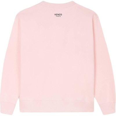 (Women) KENZO SS24 Pink Sweatshirt with Floral Embroidery Lettering. FE62SW1614MF-34 Lookbook (Women) KENZO SS24 Pink Sweatshirt with Floral Embroidery Lettering. FE62SW1614MF-34