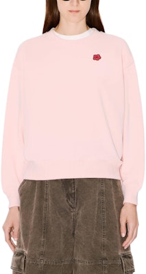 (Women) KENZO SS24 Pink Sweatshirt with Floral Embroidery Lettering. FE62SW1614MF-34 Purchase (Women) KENZO SS24 Pink Sweatshirt with Floral Embroidery Lettering. FE62SW1614MF-34