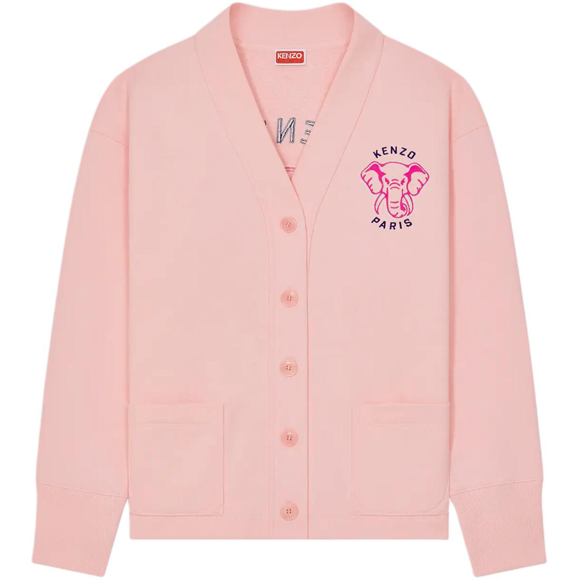 (Women) KENZO SS24  V-Neck Logo Elephant Knit Cardigan - Year of the Dragon Edition. FE52SW1374ME-34