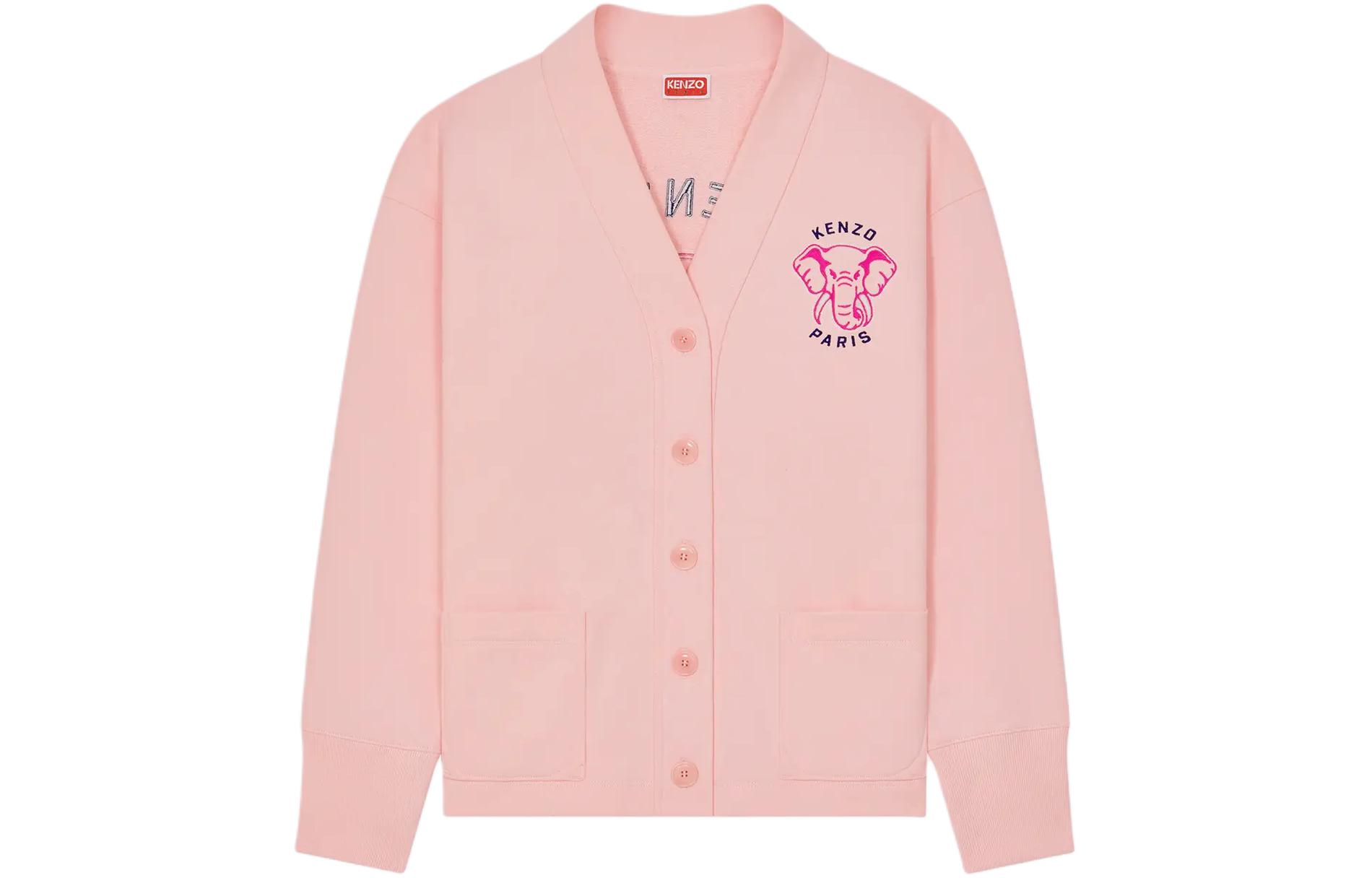 Order (W) KENZO SS24 Kardigan Rajutan Logo Gajah V-Leher - Edisi Tahun Naga. FE52SW1374ME-34