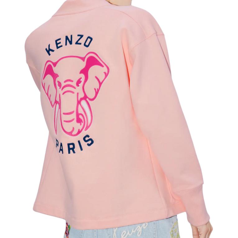 Sizing (W) KENZO SS24 Kardigan Rajutan Logo Gajah V-Leher - Edisi Tahun Naga. FE52SW1374ME-34