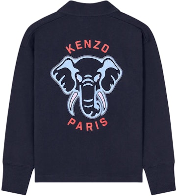 (W) KENZO SS24 Kardigan Rajutan Logo Gajah V-Leher - Edisi Tahun Naga. FE52SW1374ME-34 1